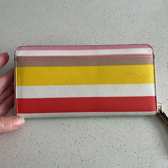 Kate Spade Striped Zip Around Wallet - Picture 2 of 16